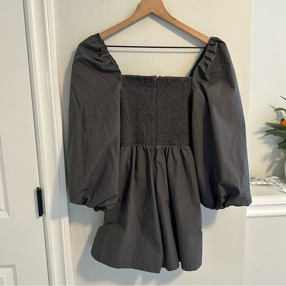 Anthropologie Mare Mare Charcoal Gray Romper Cotton XS - Picture 9 of 13